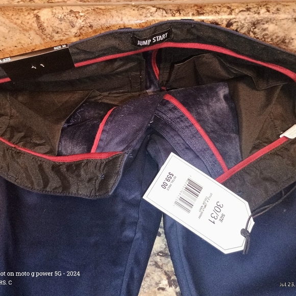 Men's Navy Pants.Jump start. guys slacks size 30/31. Navy. Nwt - Picture 4 of 5